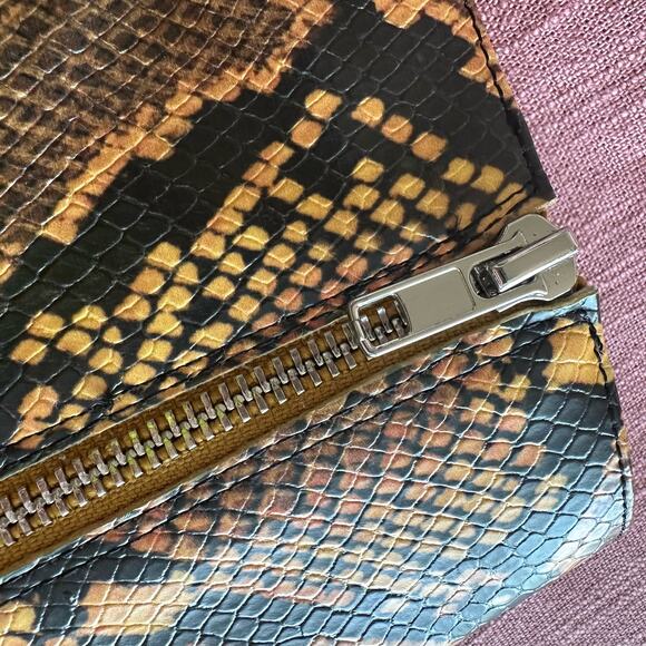 Steve Madden | Size 6.5 Pixie Yellow Snake Skin Mid-Calf Booties Block Heel - Picture 8 of 16